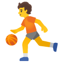 person bouncing ball on Google