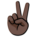 victory hand: dark skin tone on Google