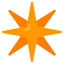 eight-pointed star on Google