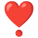 heart exclamation on Google