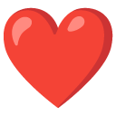 red heart on Google