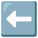 left arrow on Google