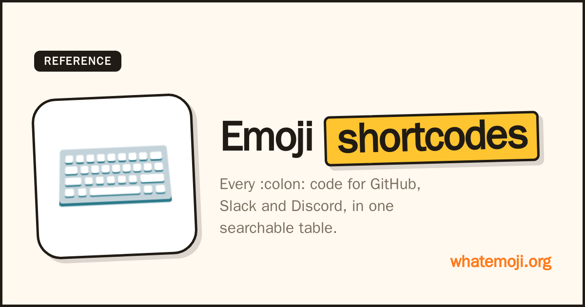 Emoji Shortcodes: GitHub, Slack & Discord Codes for Every Emoji — What ...