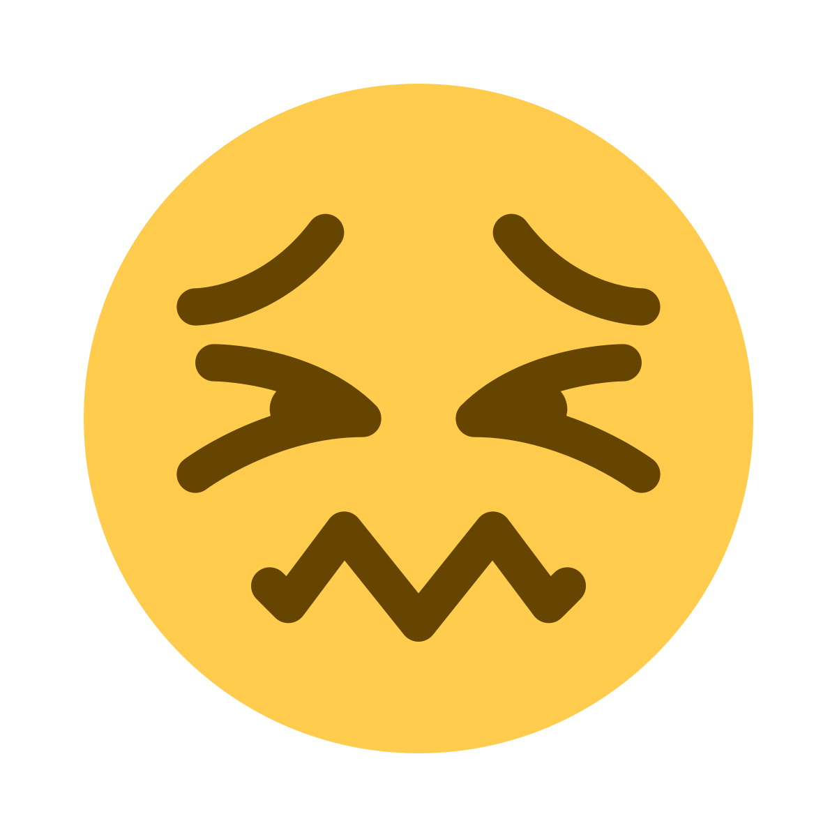 Confounded Face Emoji - What Emoji 類