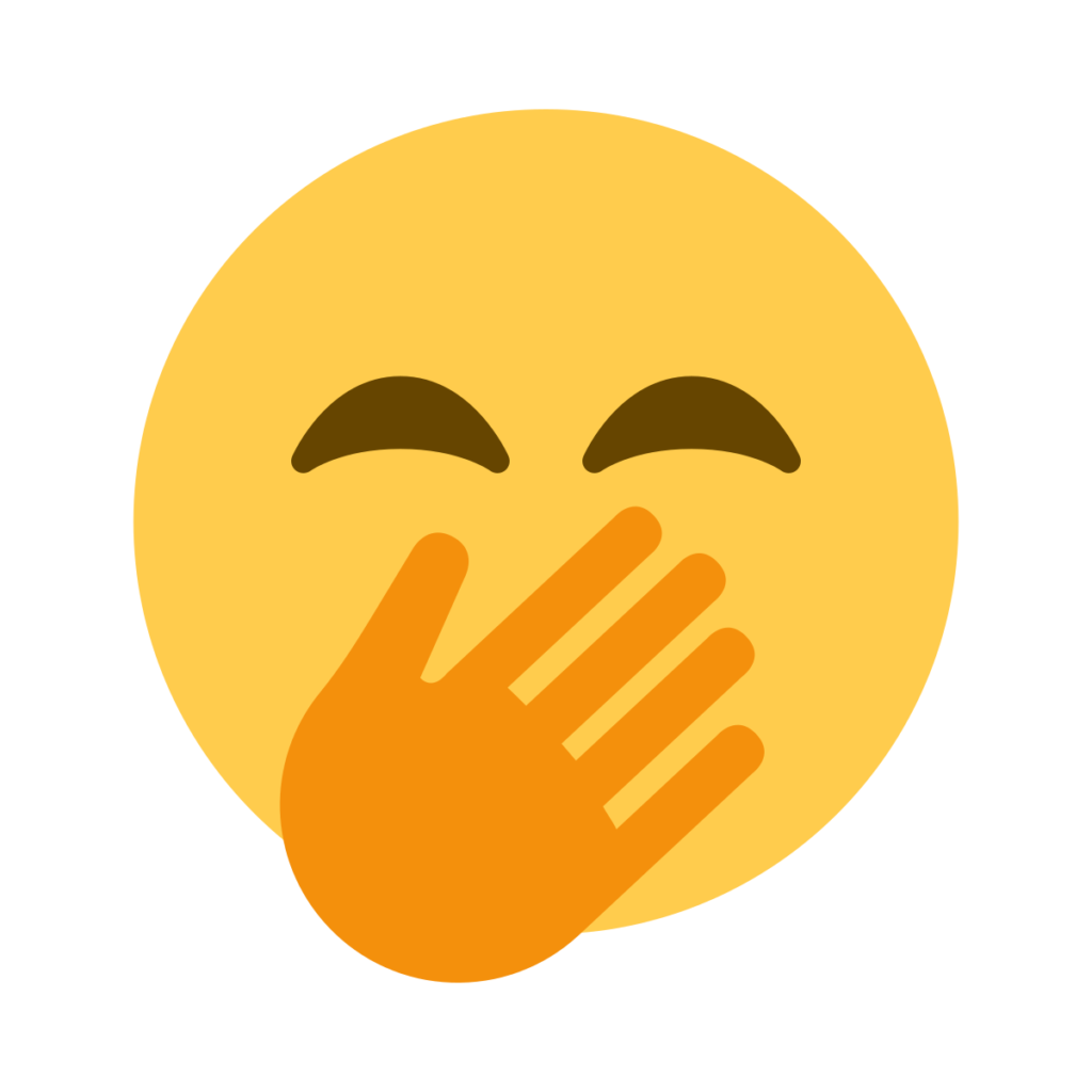 Face With Hand Over Mouth Emoji 1