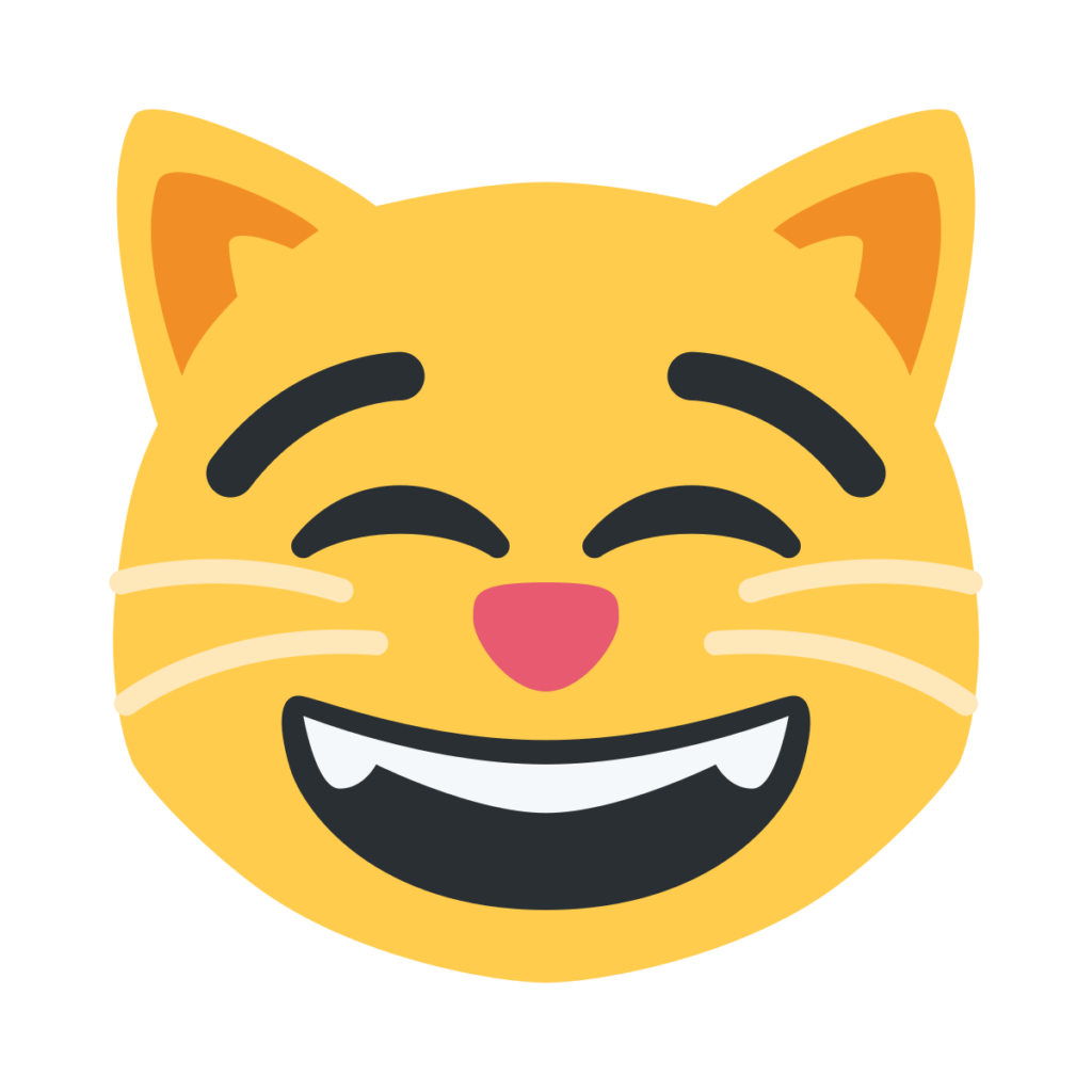 Grinning Cat With Smiling Eyes Emoji