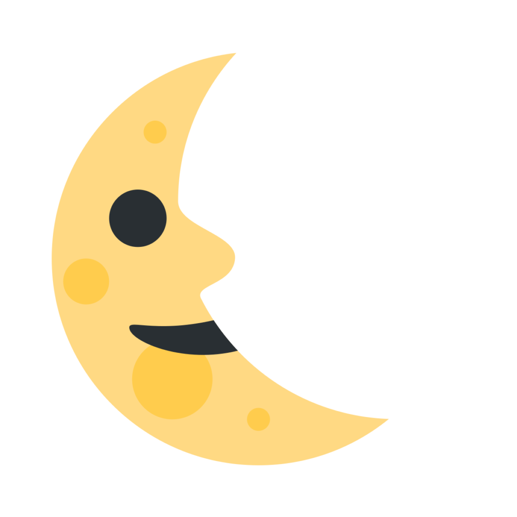 Last Quarter Moon Face Emoji