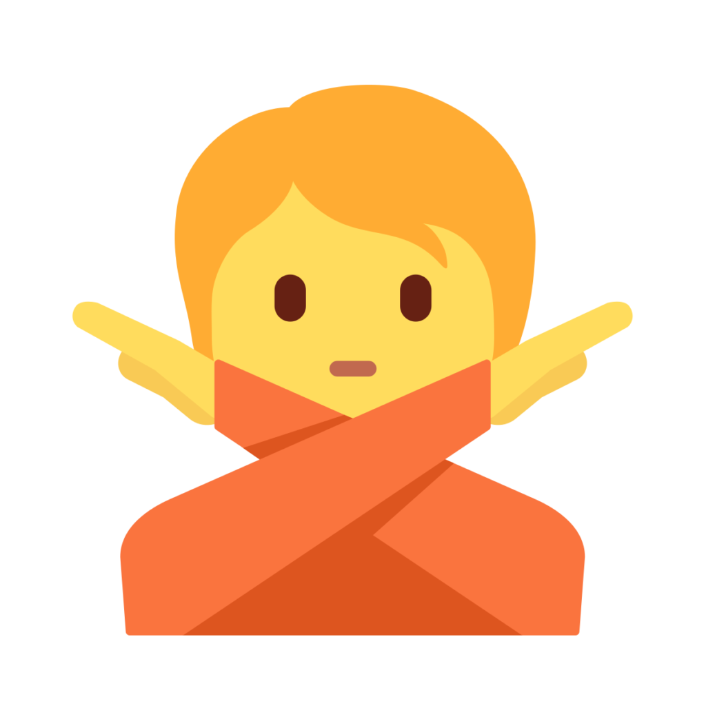 Person Gesturing No Emoji