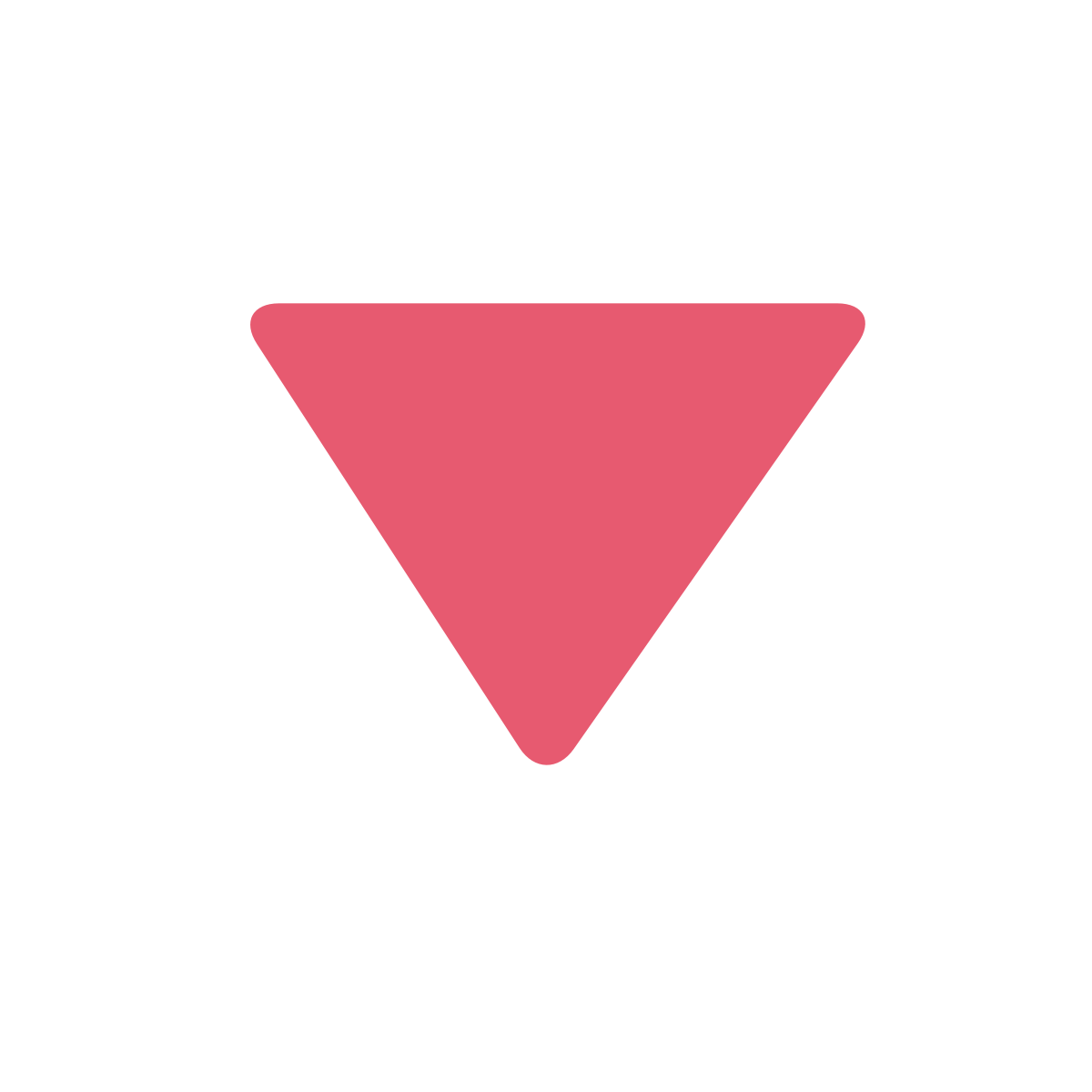 🔻 Red Triangle Pointed Down Emoji - What Emoji 🧐