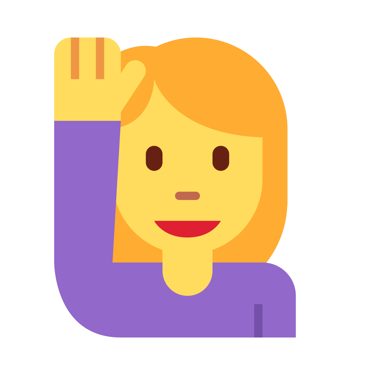 🙋\u200d♀️ Woman Raising Hand Emoji - What Emoji 🧐, image size:1200x1200